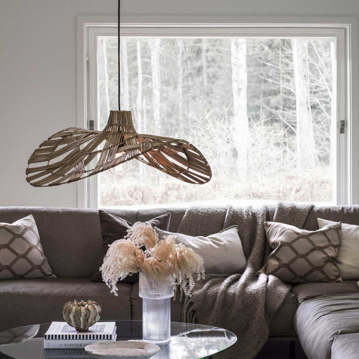 Skandinavische Lampe | Rattanlampe | Hängelampe Prhome pertaining to Design Wohnzimmer Lampe