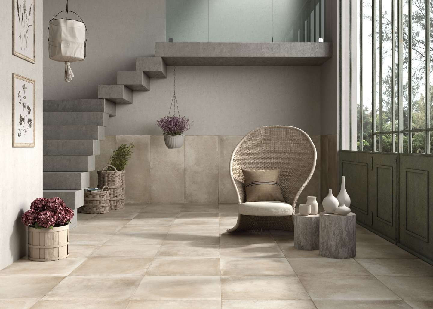 Soft Concrete Step Soft Brown | Soft Brown | R10 A+B | Natural | 8 for Fliesen Betonoptik Wohnzimmer