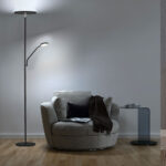 Uplighter Led Dimmable With Reading Lamp Floor Lamp Living Room Within Stehlampe Led Wohnzimmer