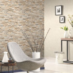 Wallpaper Beige Grey Stone Wall 3D Ps 02363 10 With Stein Tapete Wohnzimmer