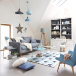 Wohnzimmer In Blau Grau #Couchtisch #Beistelltisch # Regarding Wohnzimmer Blau Grau