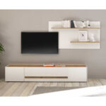 Wohnzimmer Wandregal & Tv Board In Modernem Design – Nonessia With Wohnzimmer Tv Board
