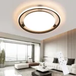Zmh Modern Ceiling Lamp Led Ceiling Light Living Room - Dimmable Black  Round Des pertaining to Wohnzimmer Deckenlampe
