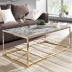 Couchtisch 100X60X40 Cm Mit Marmor Optik Weiß / Gold, Wohnzimmertisch Mit  Metall Gestell, Sofatisch Eckig Tisch Wohnzimmer, Beistelltisch Pertaining To Marmortisch Wohnzimmer