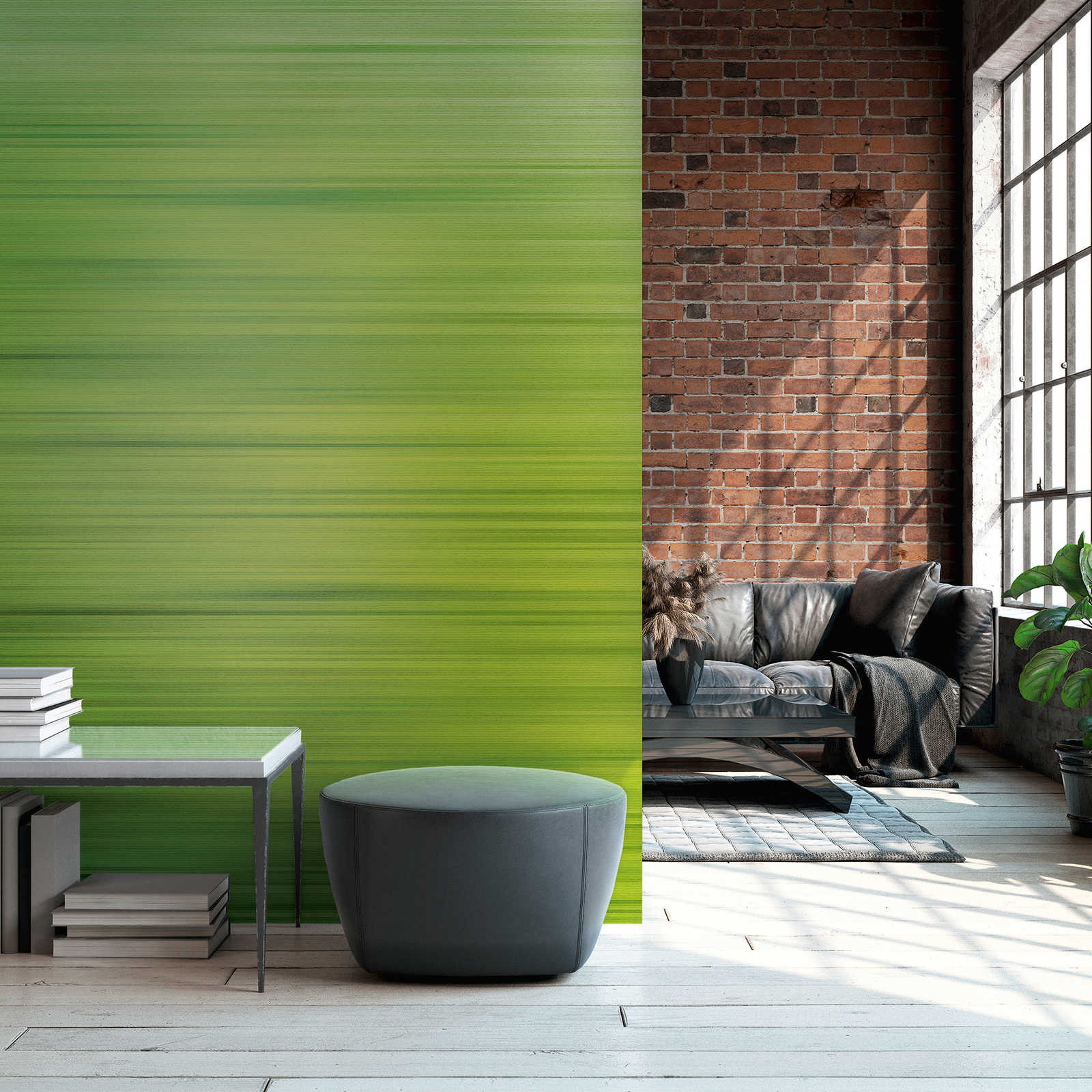 Grüne Motiv Tapete Mit Farbverlauf Design in Grüne Tapete Wohnzimmer
