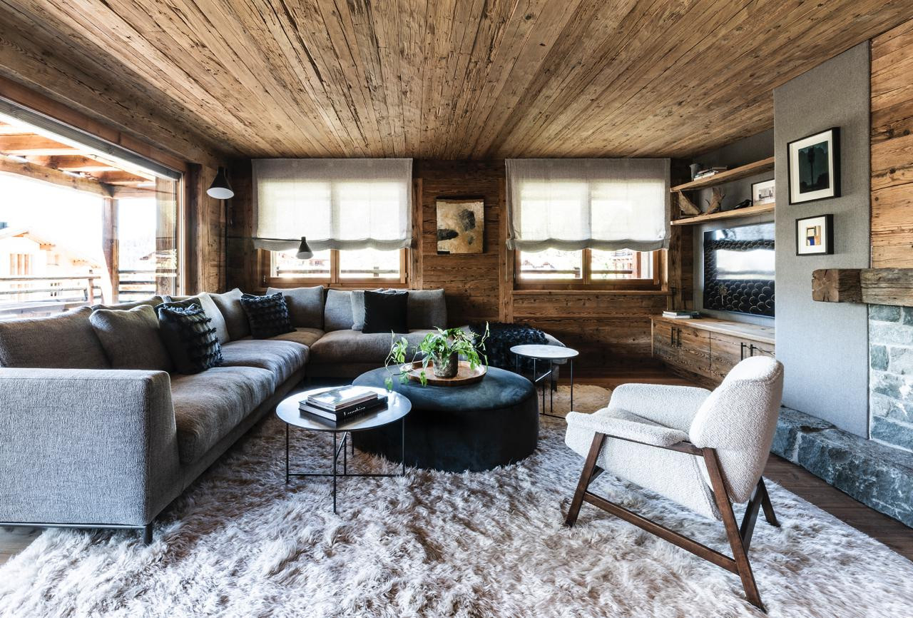 Moderne Chalets – So Gelingt Der Style – Deco Home in Chalet Einrichtung Wohnzimmer