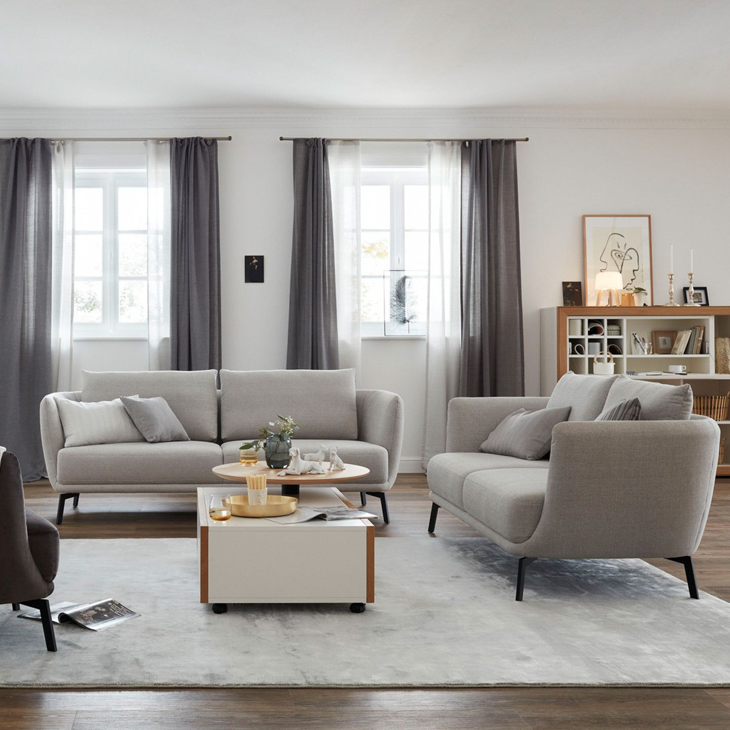 Wohnzimmer In Grau Und Creme - [Schöner Wohnen] pertaining to Beige Grau Wohnzimmer
