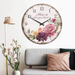 Xxl Wanduhr Home Is Where Your Heart Is – Vintage – Ø 70 Cm In Wanduhren Wohnzimmer Xxl